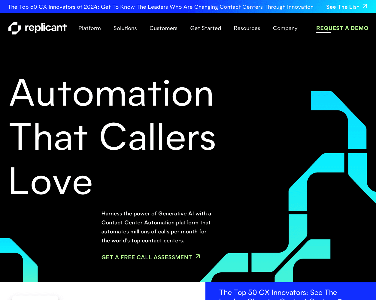 Screenshot of Replicant Website