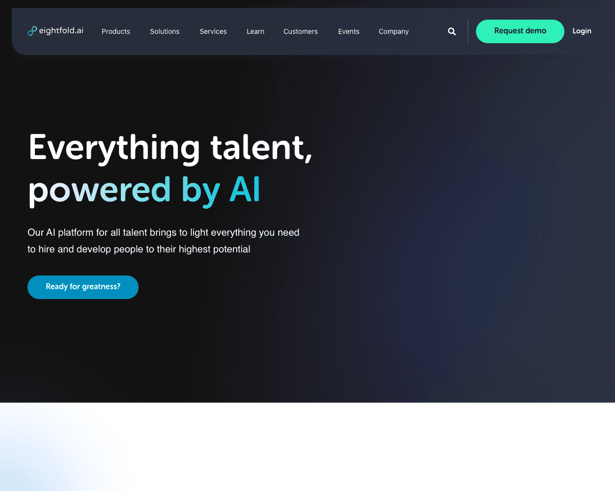 Screenshot of eightfold.ai Website