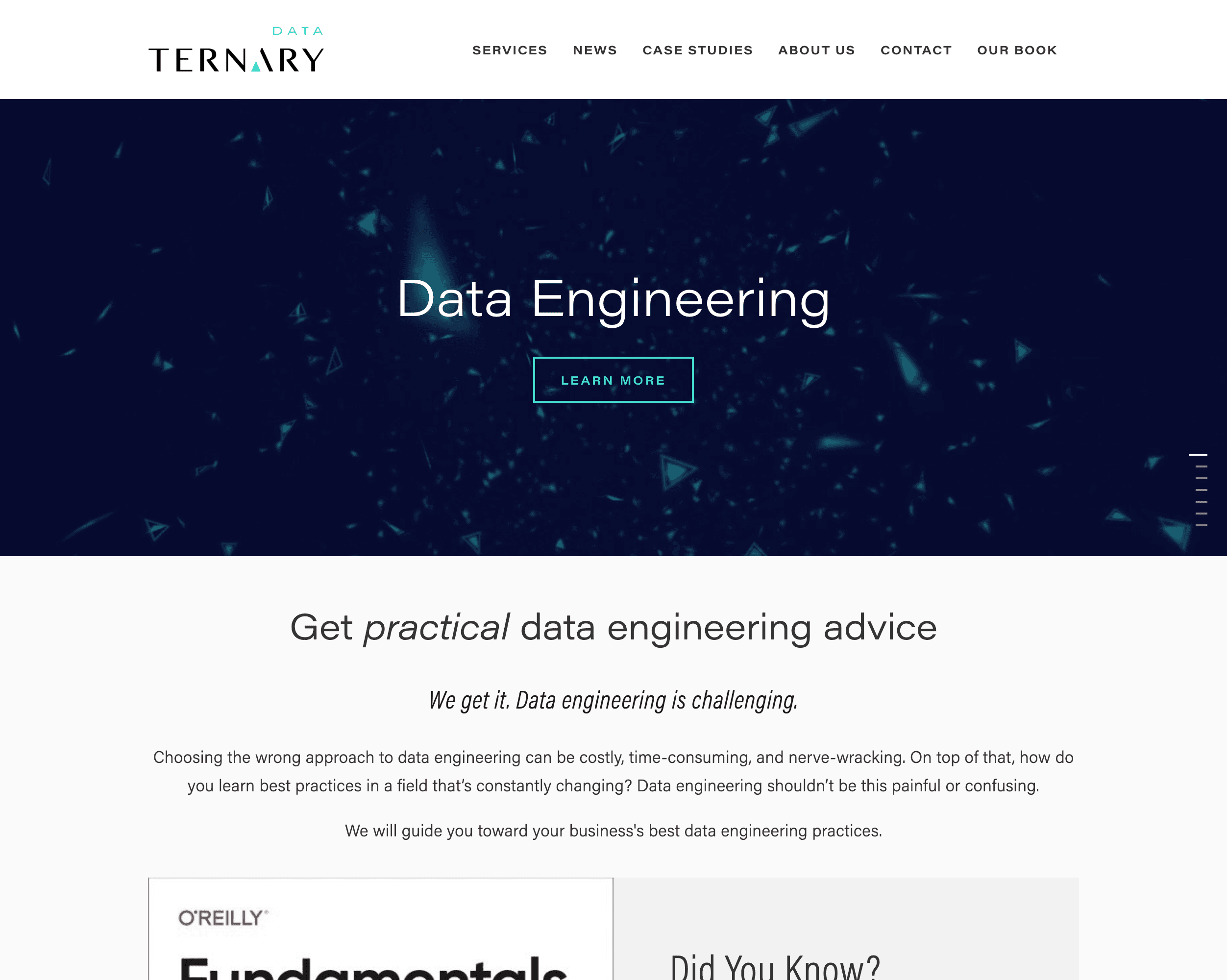 Screenshot of Ternary Data Website