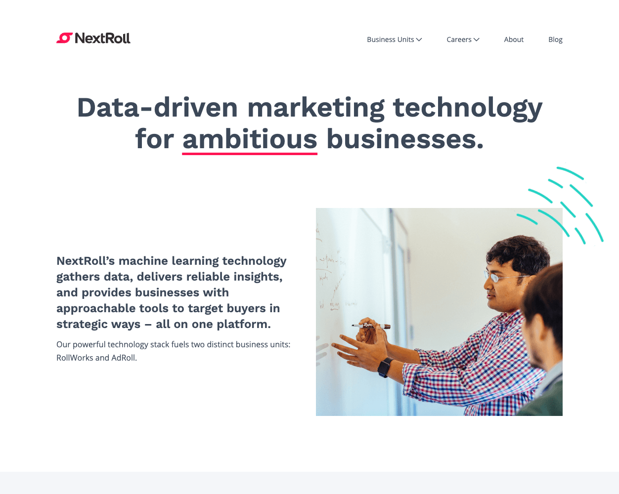 Screenshot of NextRoll Website