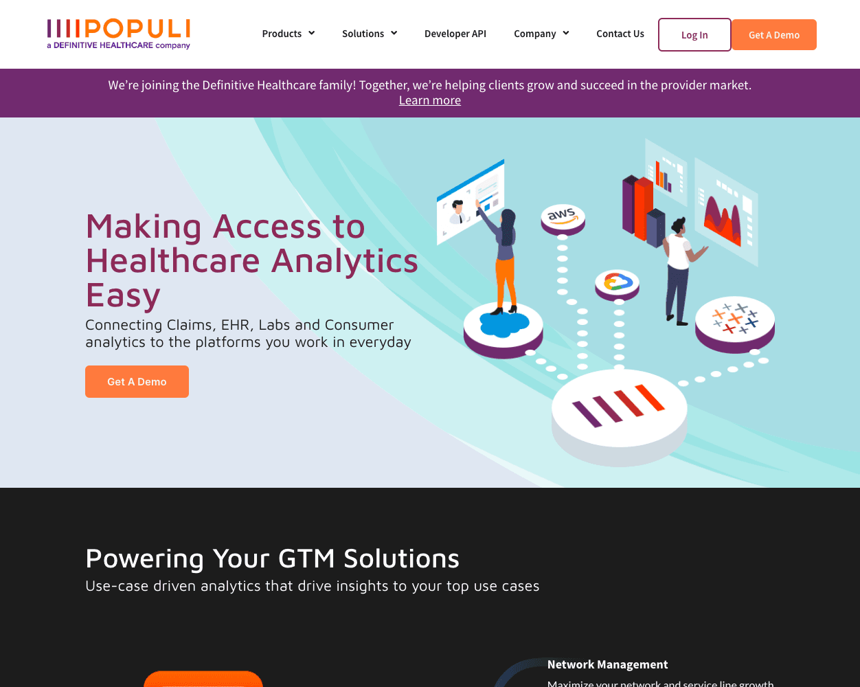 Screenshot of Populi Website