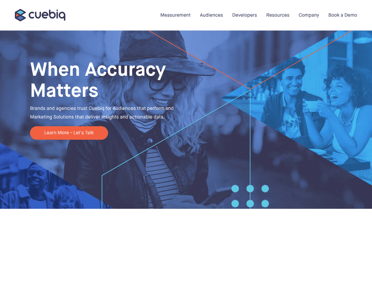 Screenshot of Cuebiq Website