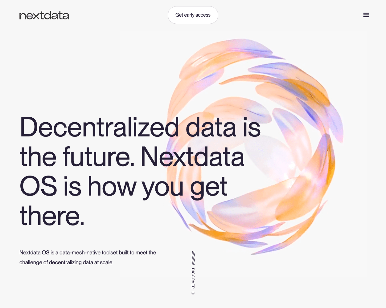 Screenshot of NextData Website