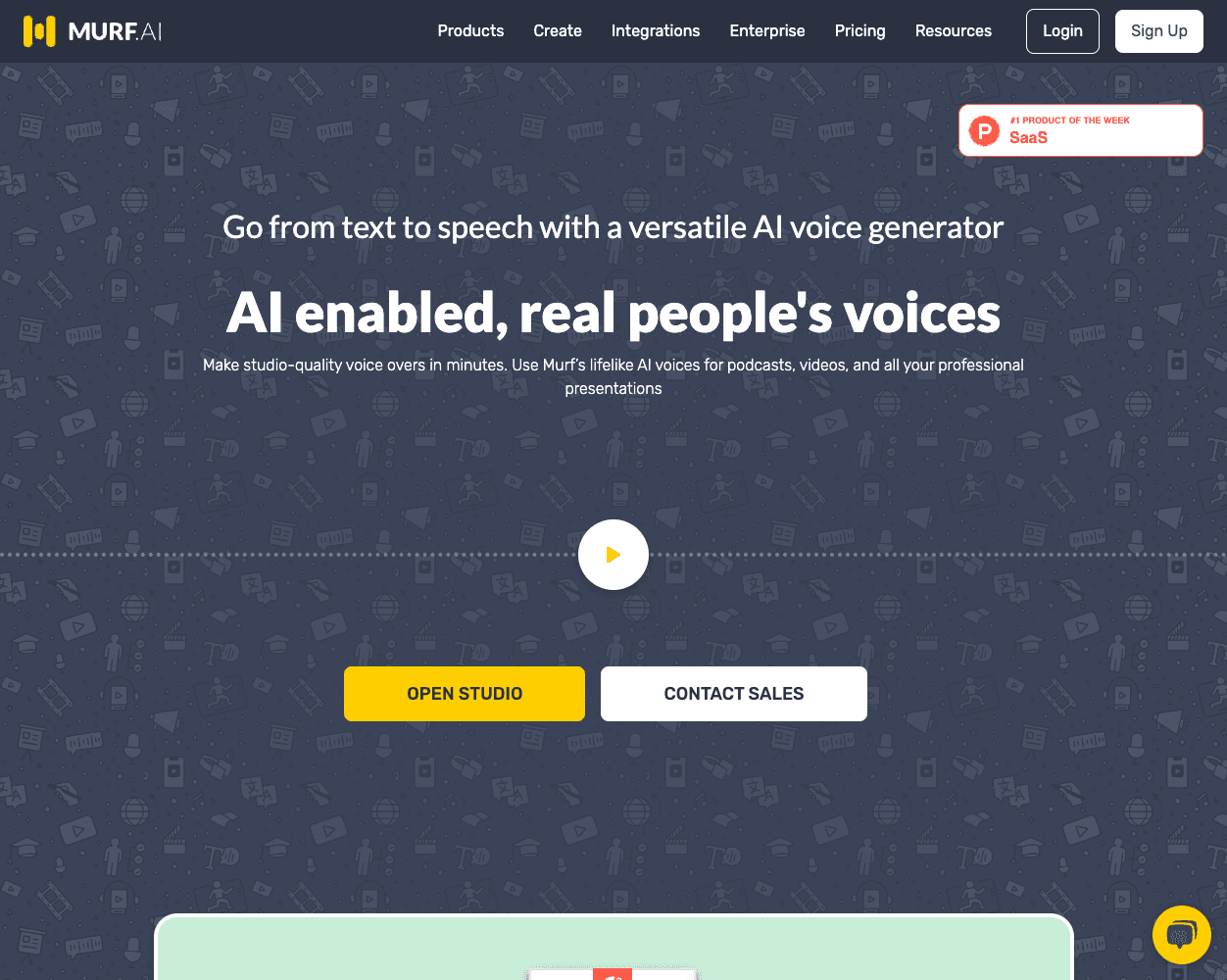 Screenshot of Murf.ai Website