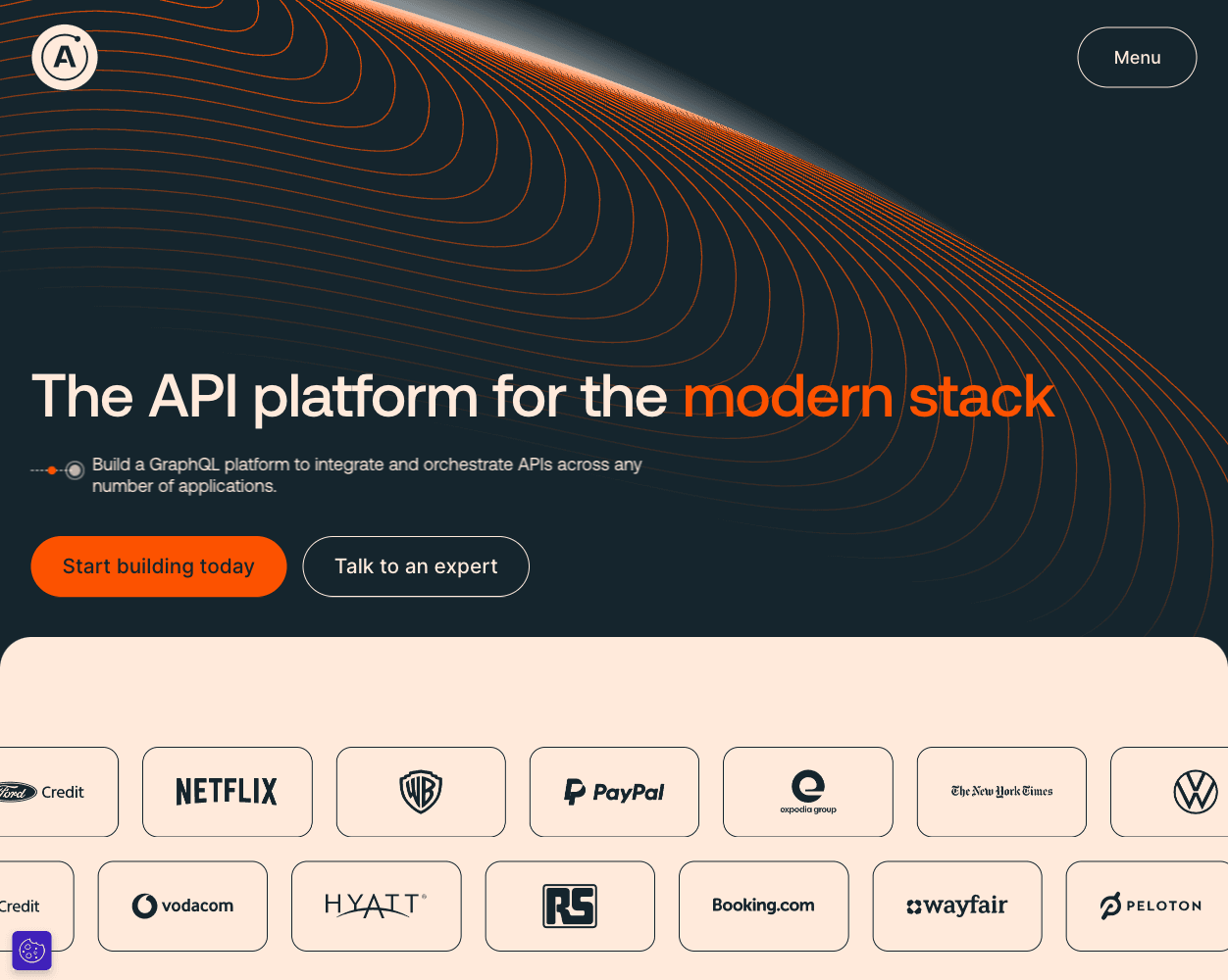 Screenshot of Apollo Website