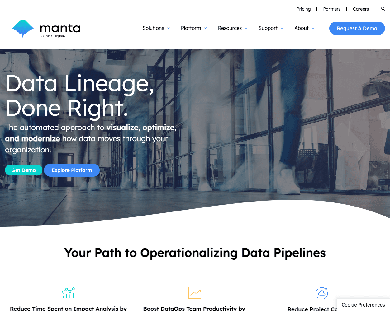 Screenshot of Manta Website