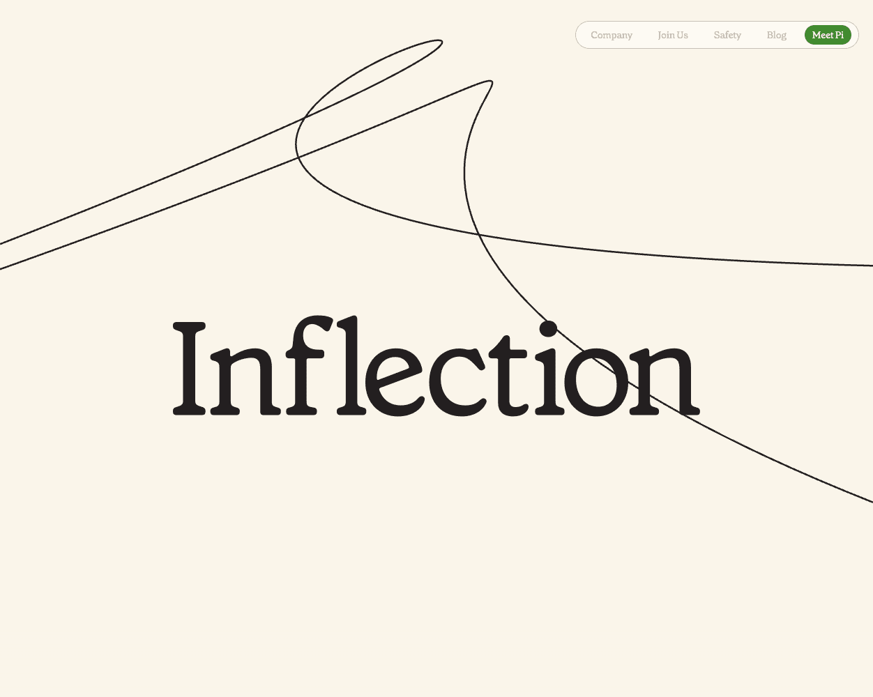 Screenshot of Inflection Website