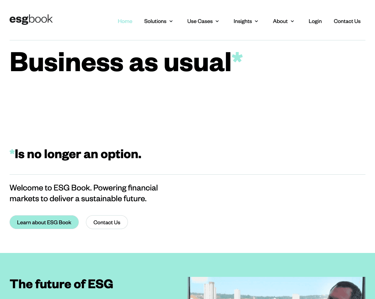 Screenshot of ESG Book Website