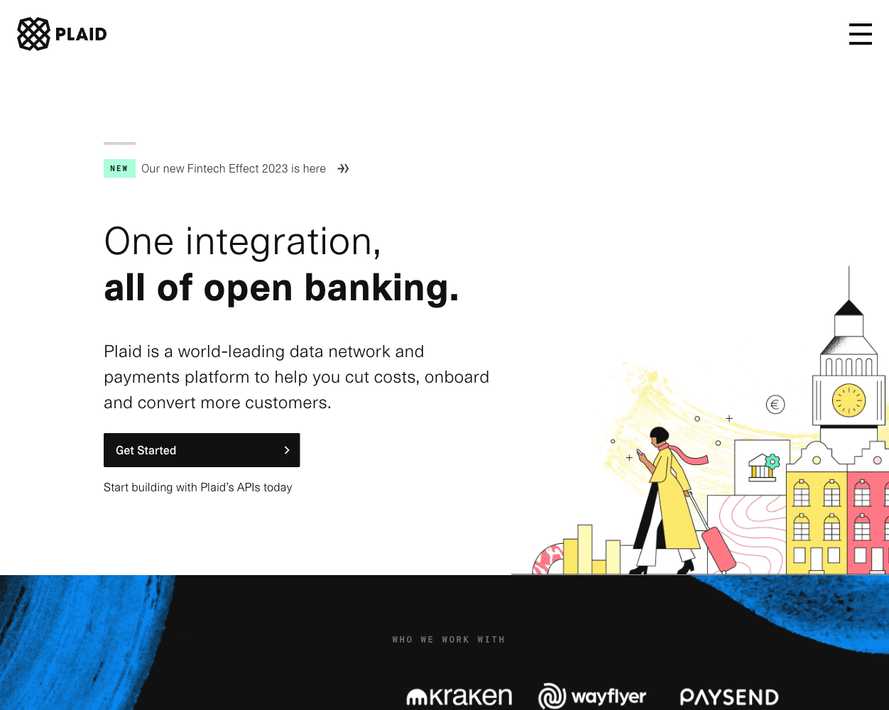 Screenshot of Plaid Website