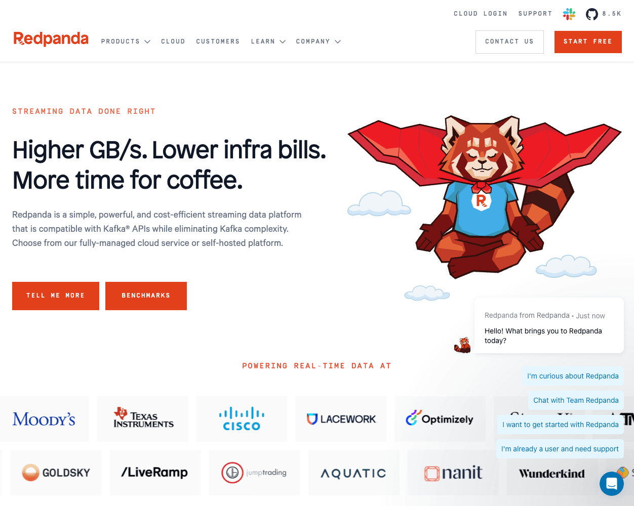 Screenshot of RedPanda Website