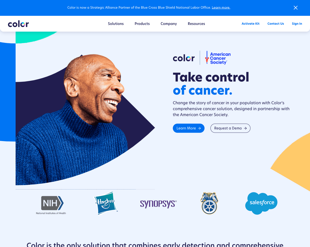 Screenshot of Color Website