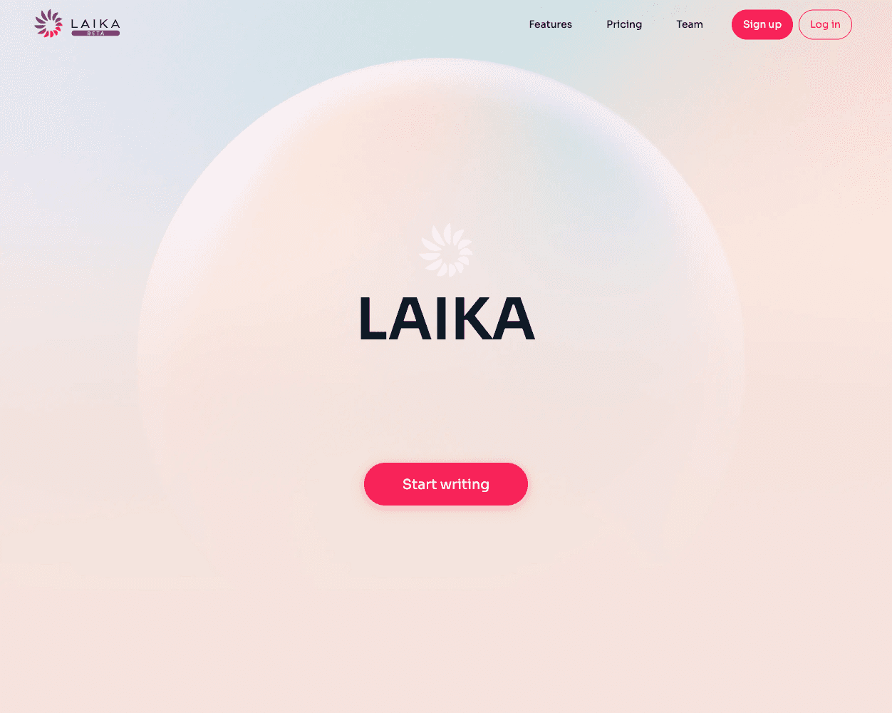 Screenshot of Laika Website