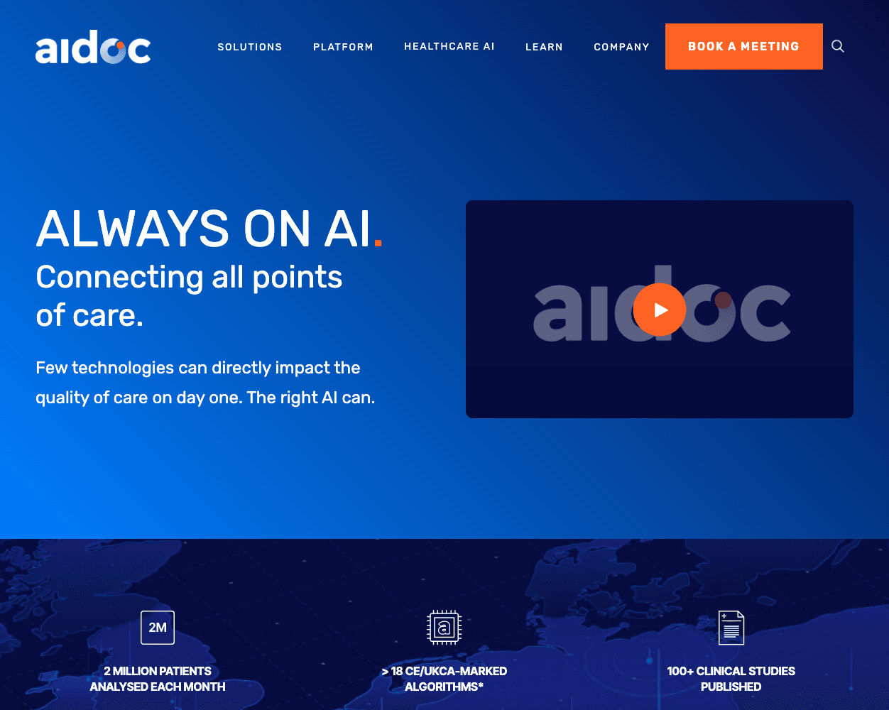 Screenshot of Aidoc Website