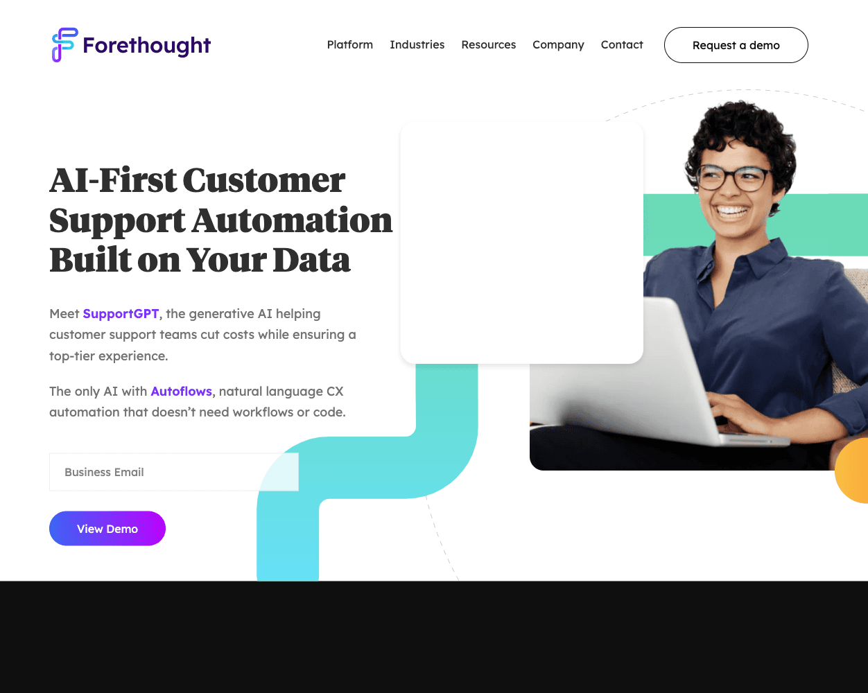 Screenshot of Forethought Website