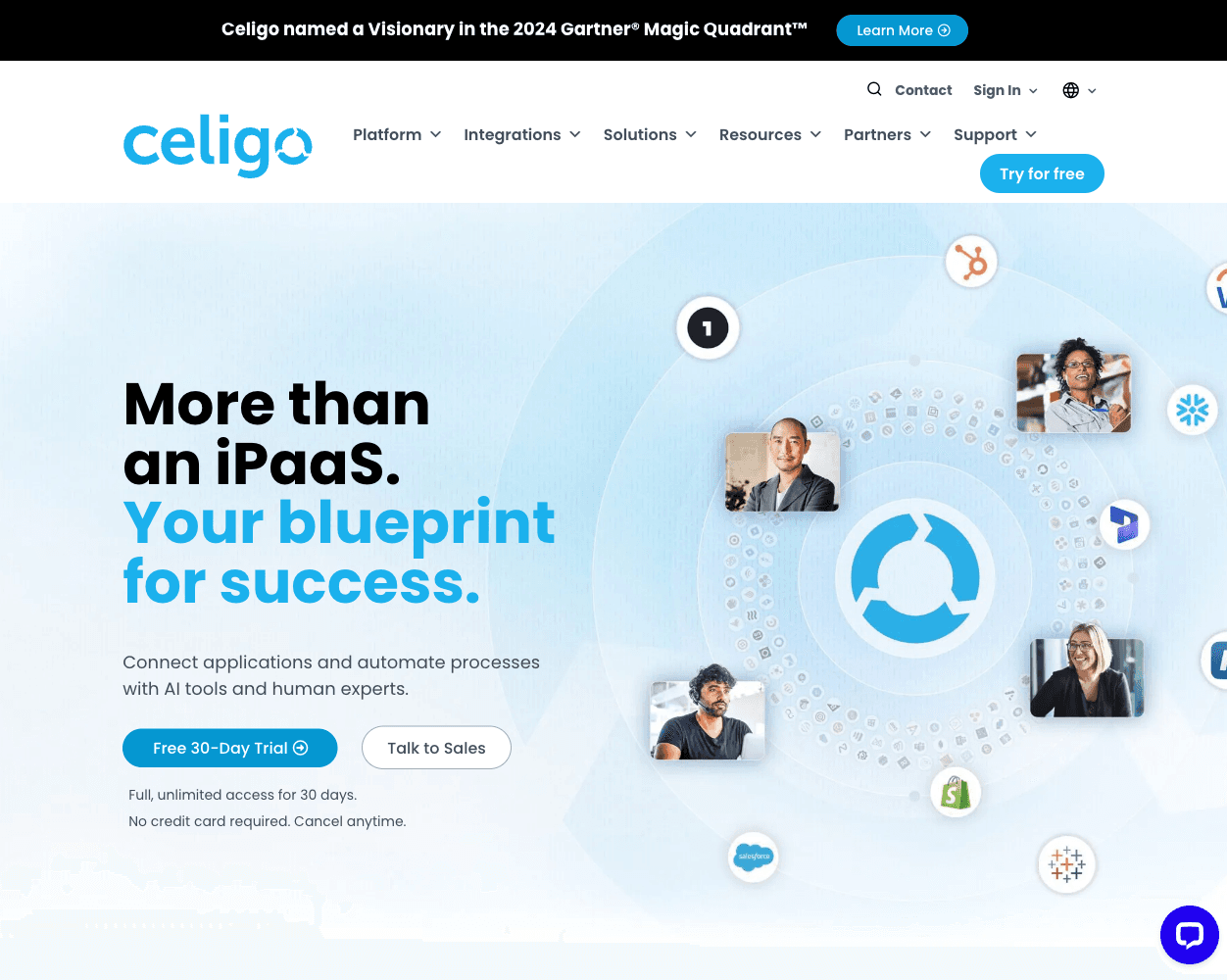 Screenshot of Celigo Website