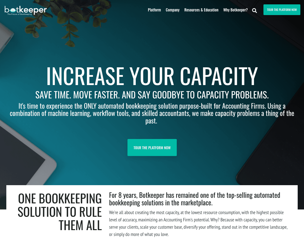 Screenshot of Botkeeper Website