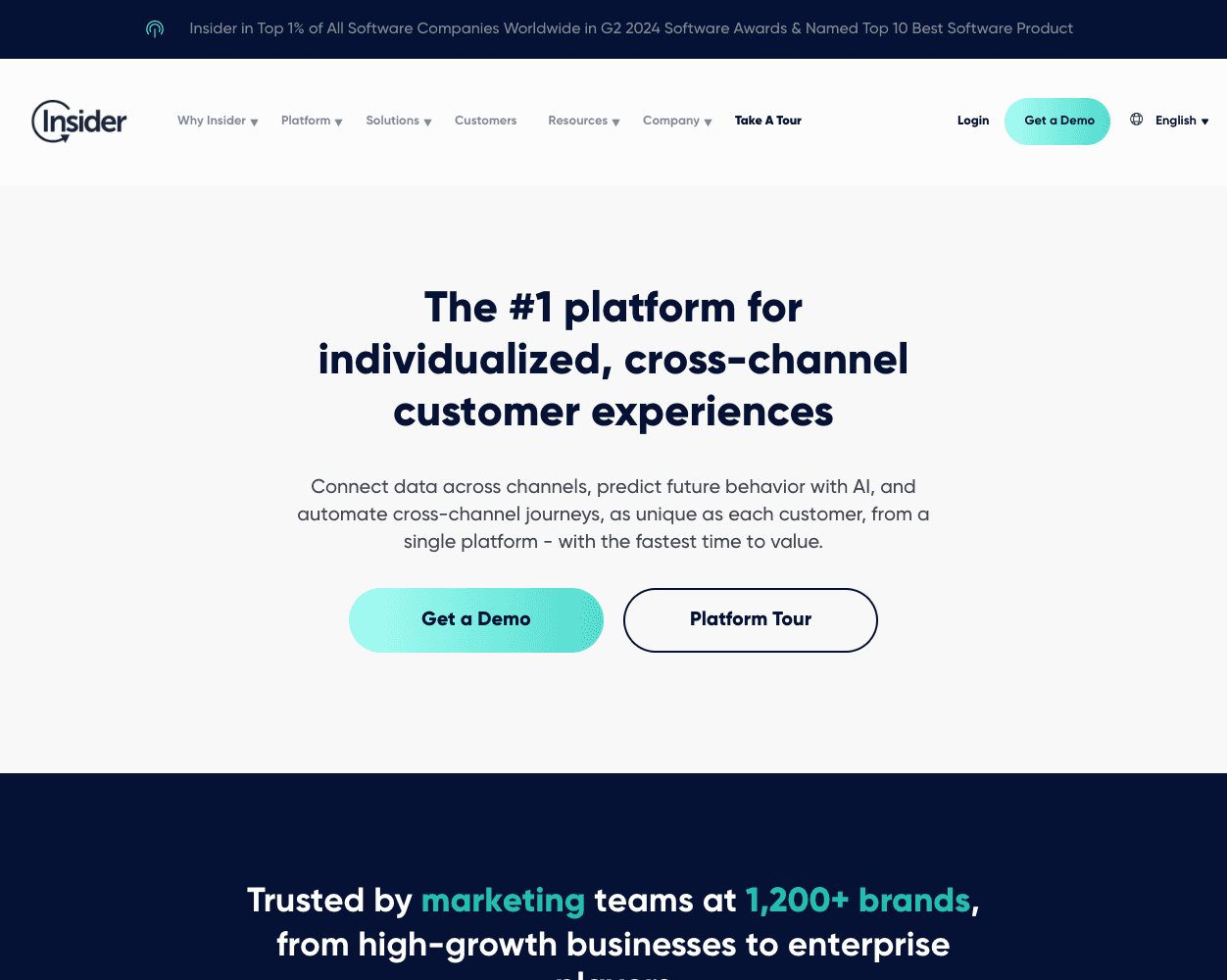 Screenshot of Insider Website