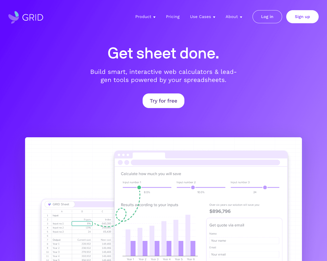 Screenshot of Grid Website