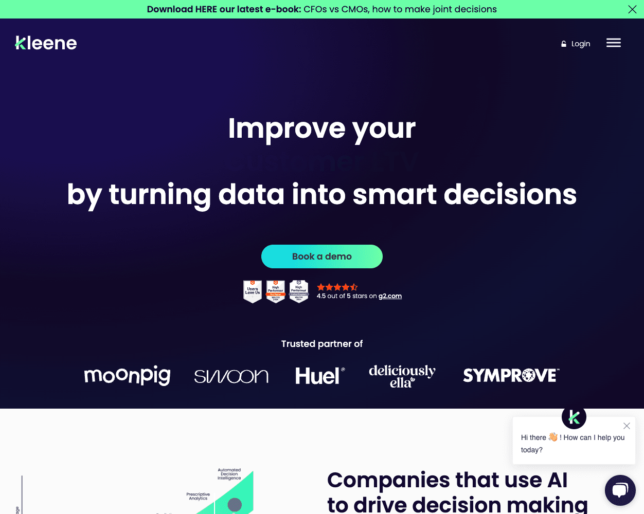 Screenshot of Kleene Website