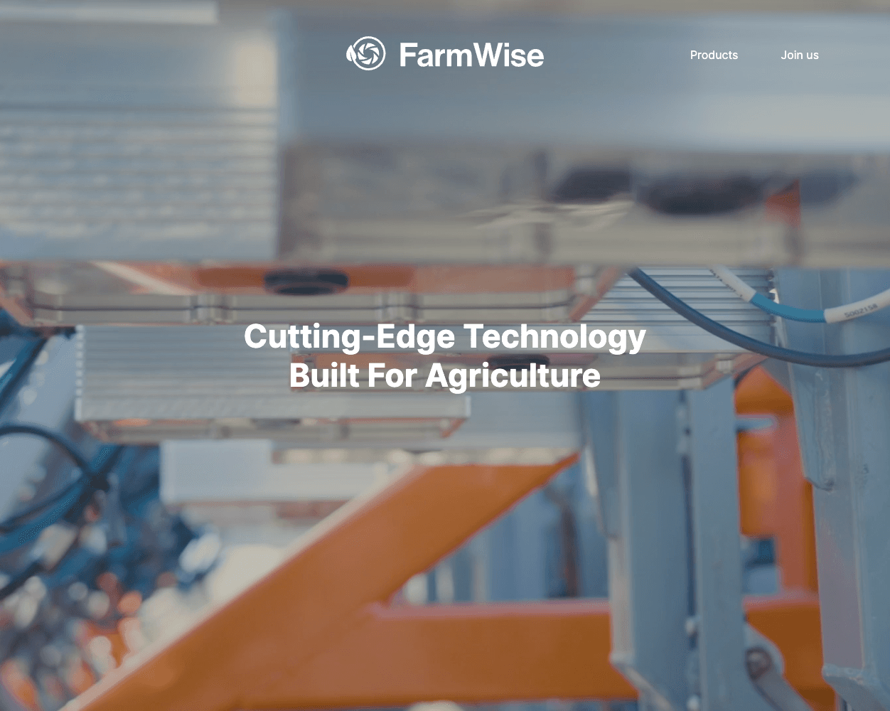 Screenshot of FarmWise Website