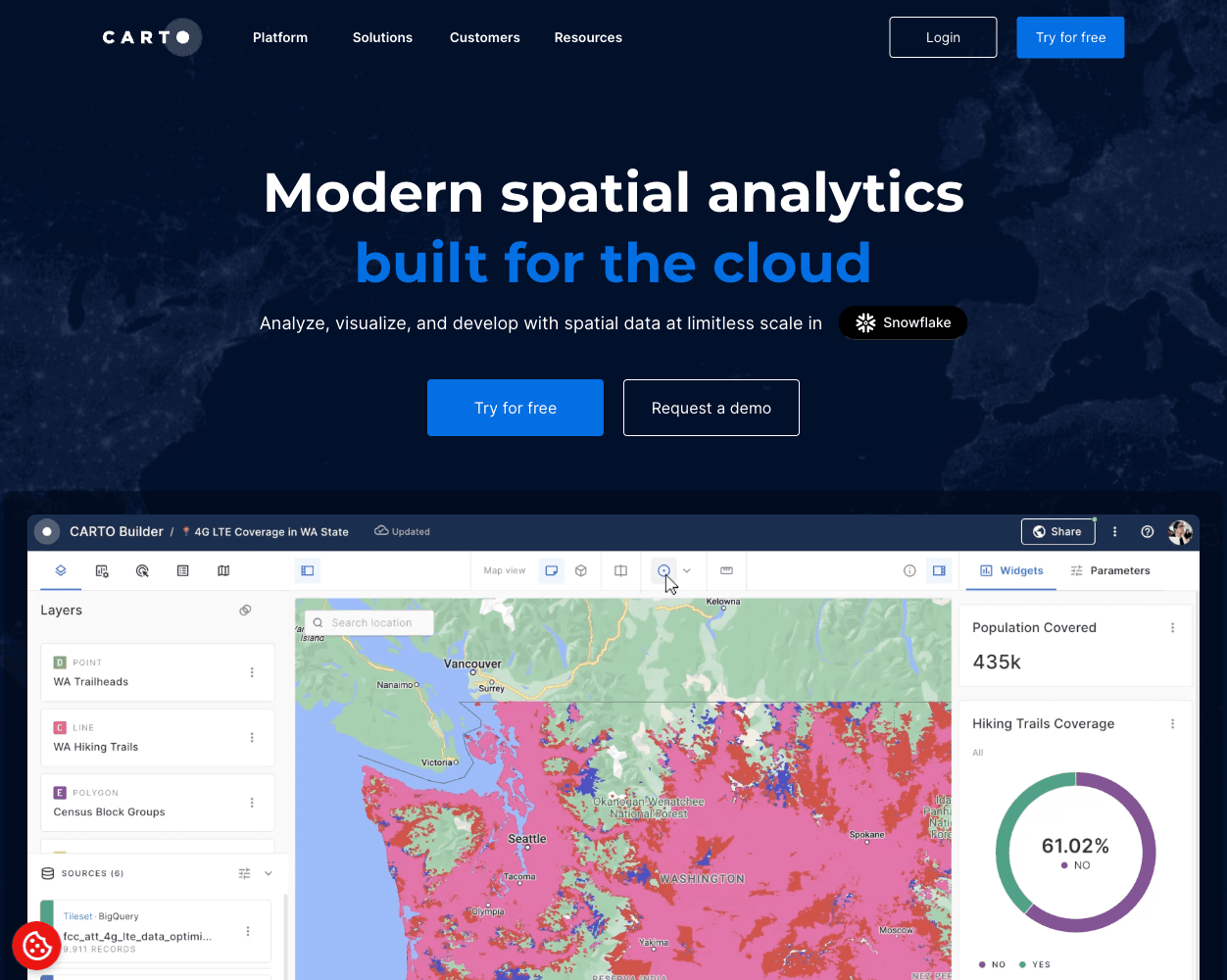 Screenshot of Carto Website