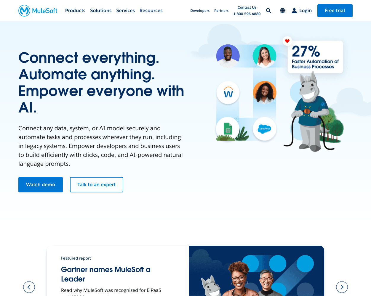 Screenshot of MuleSoft Website