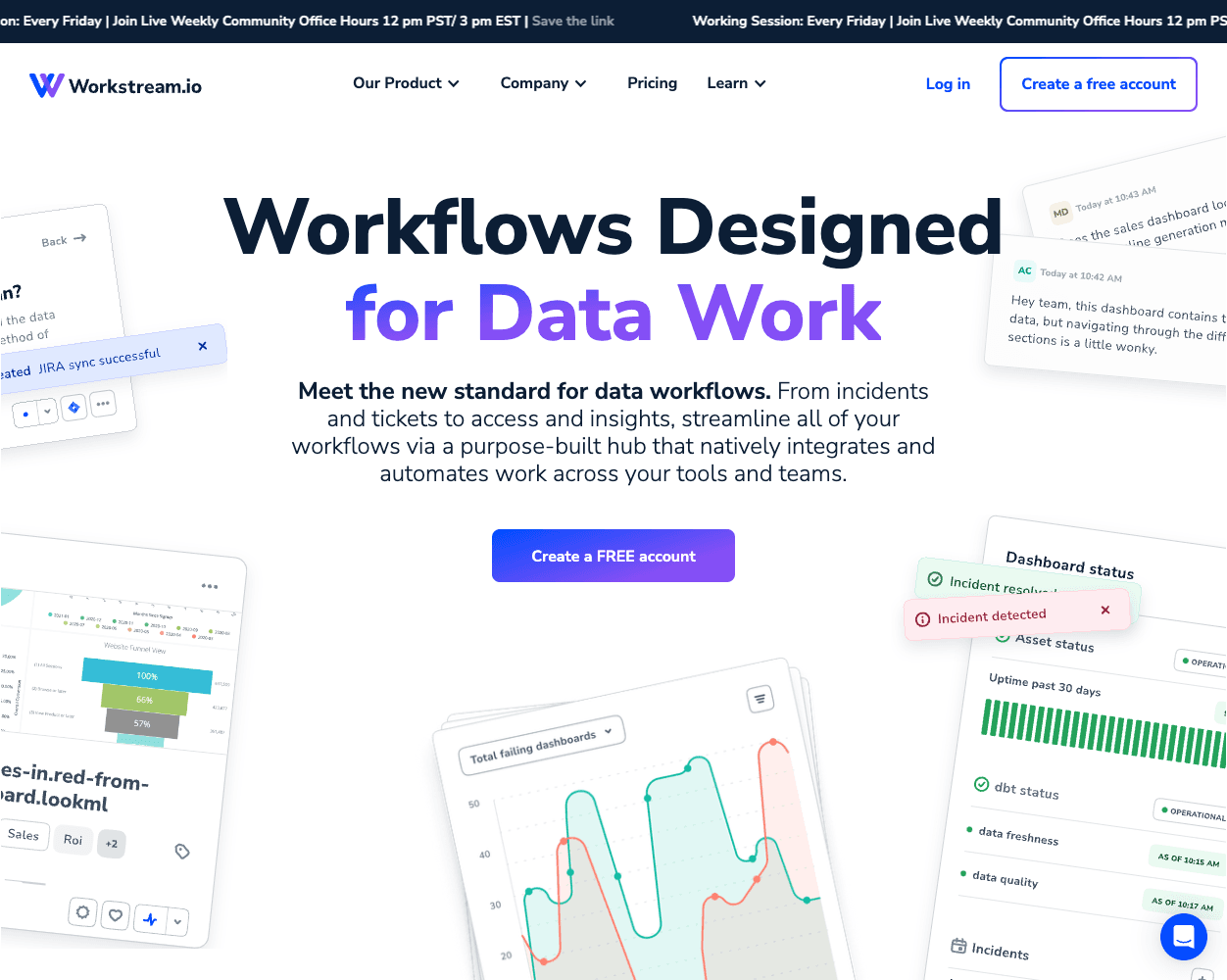 Screenshot of Workstream Website