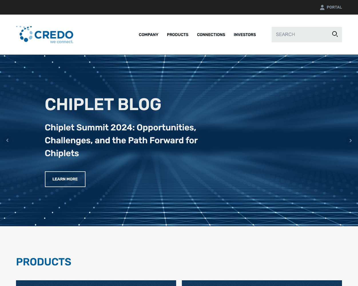 Screenshot of Credo Website