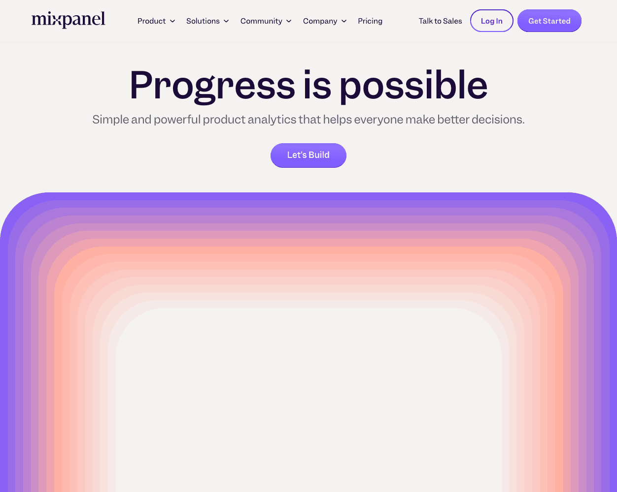Mixpanel screenshot