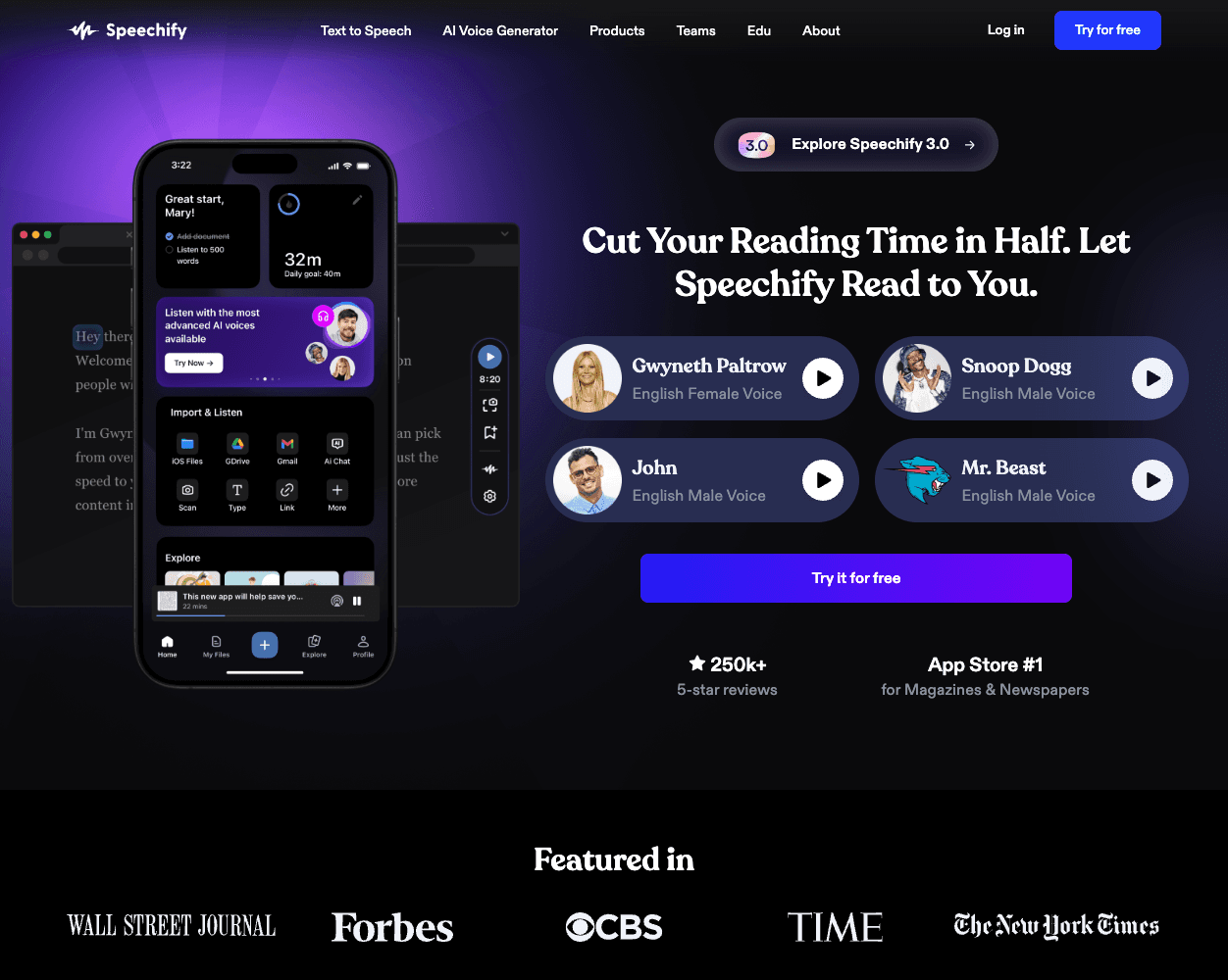 Speechify screenshot