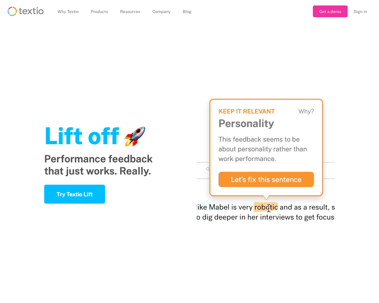 Textio screenshot