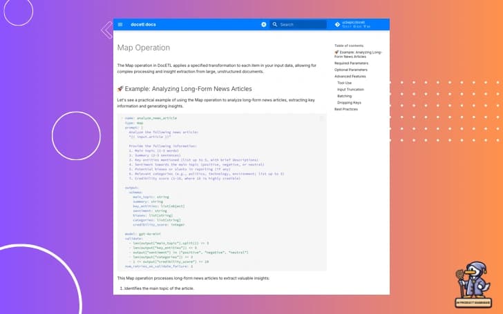 🔍 Key Features of DocETL