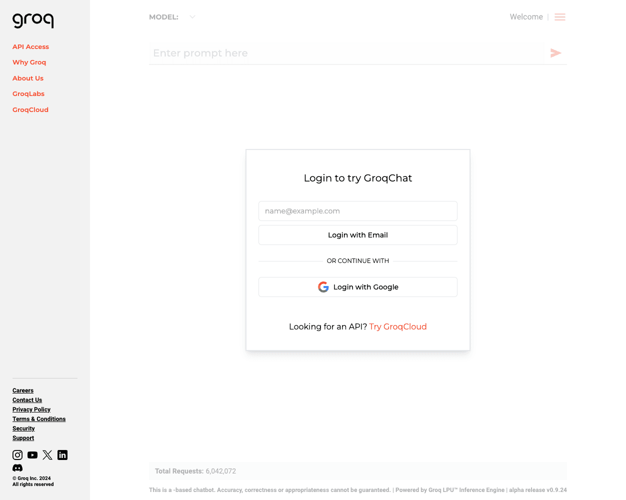 Groq screenshot