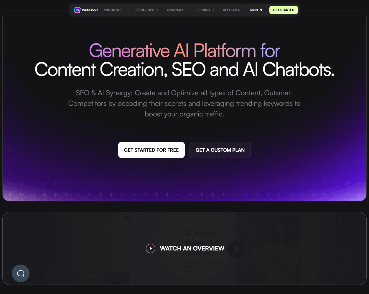 Writesonic screenshot