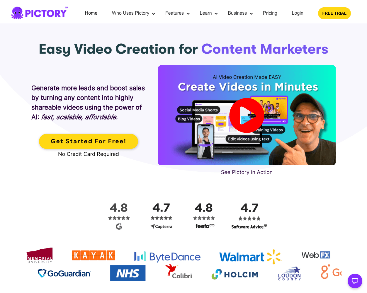 Pictory screenshot