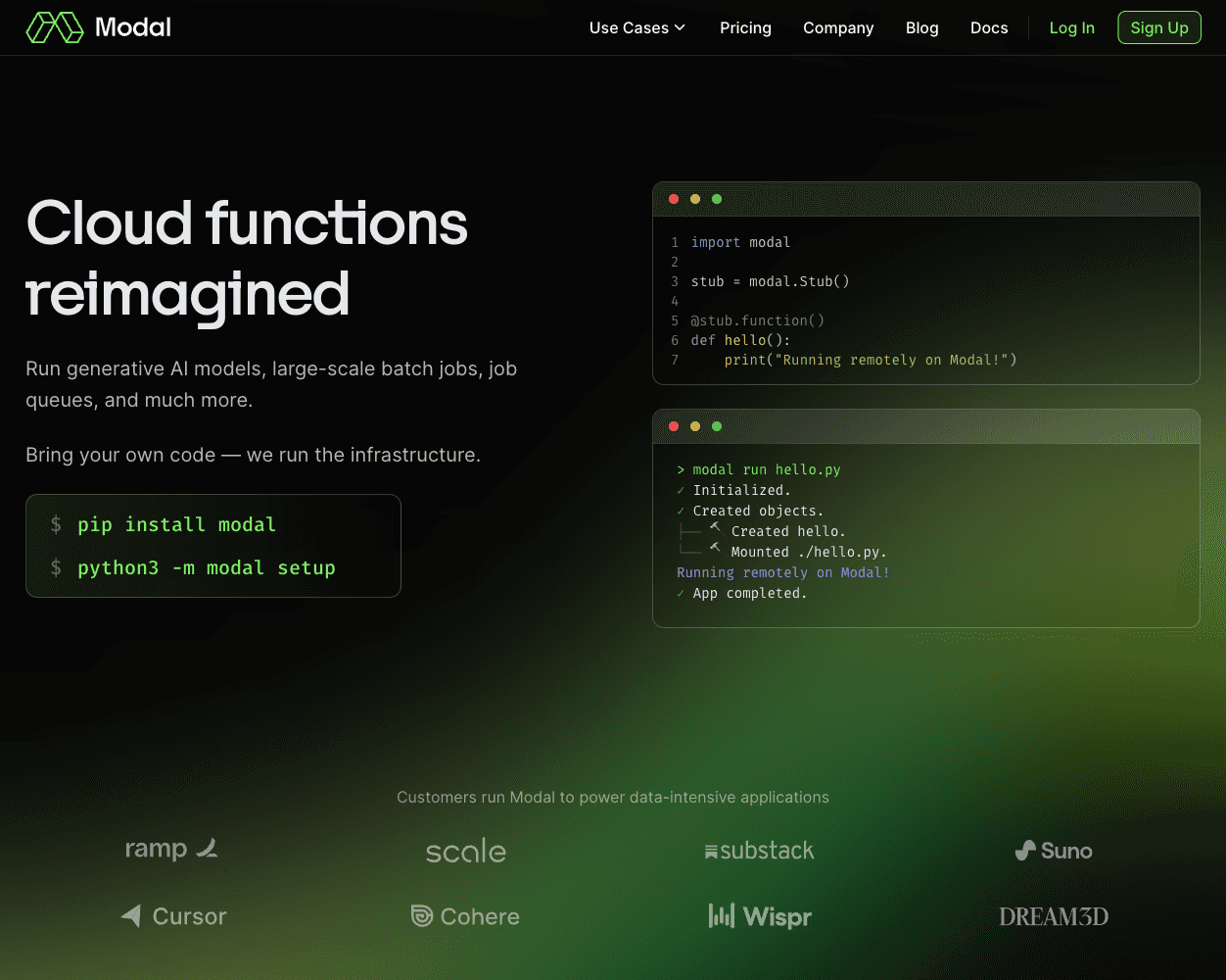 Modal screenshot