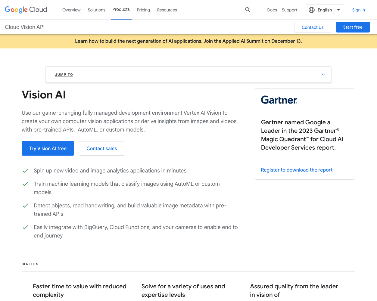 Google Cloud Vision API screenshot