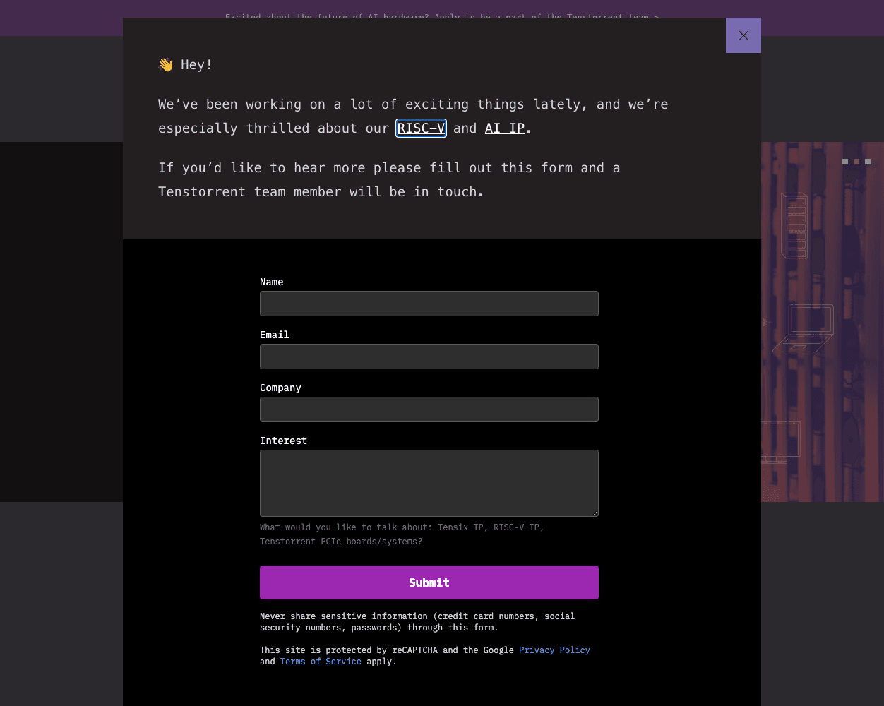 Tenstorrent screenshot