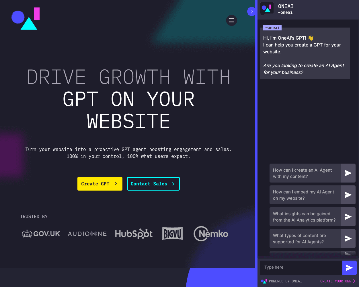 OneAI screenshot