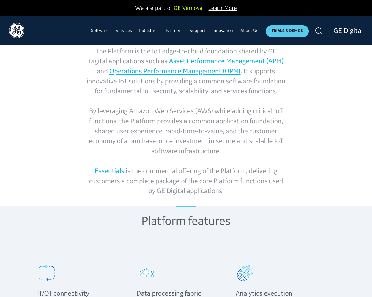 GE Digital Predix screenshot