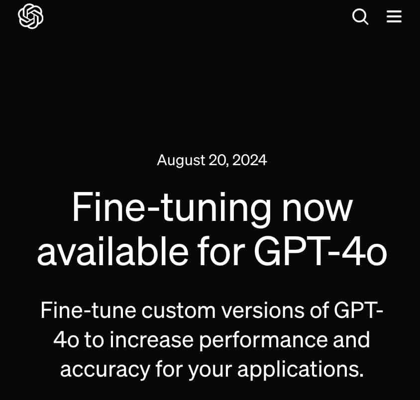 OpenAI's GPT-4 Fine-Tuning