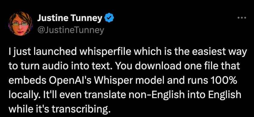 Whisperfile: Local Audio Transcription