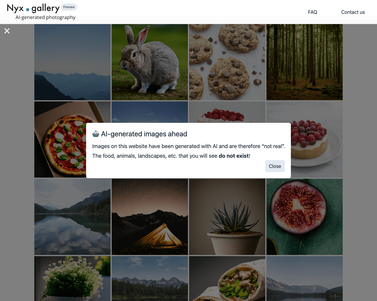 Nyx.gallery screenshot