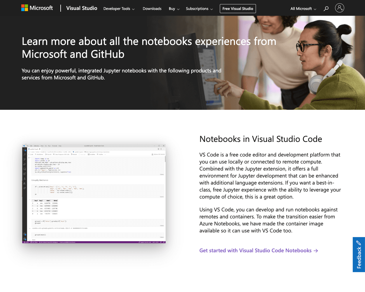 Azure Notebooks screenshot