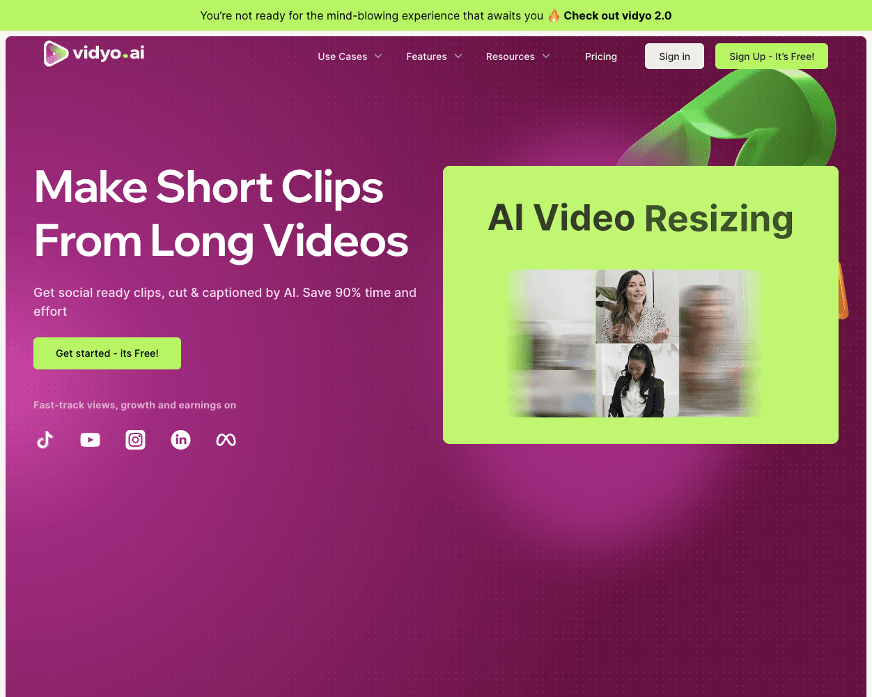 Vidyo.ai screenshot