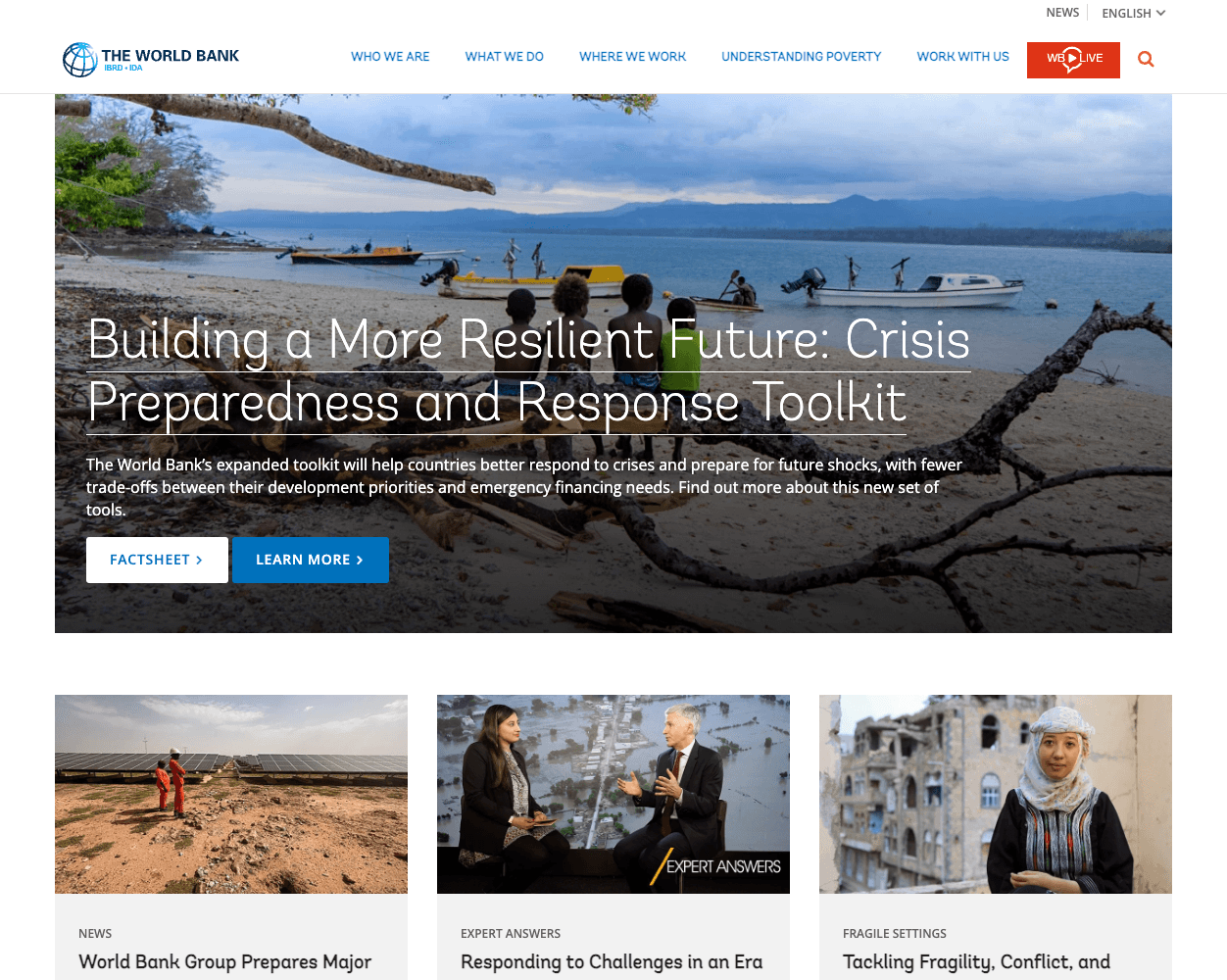 The World Bank screenshot