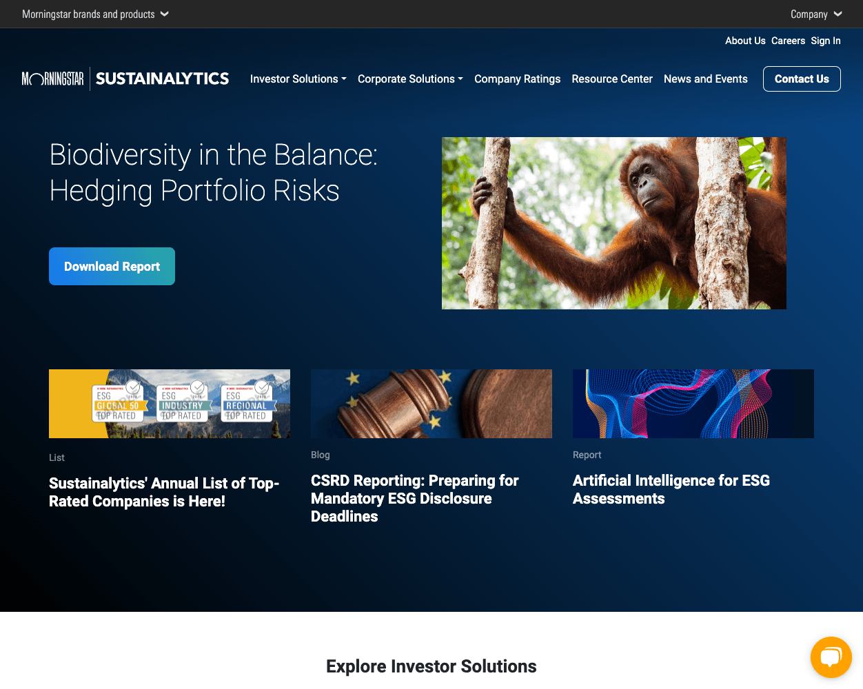 Sustainalytics screenshot