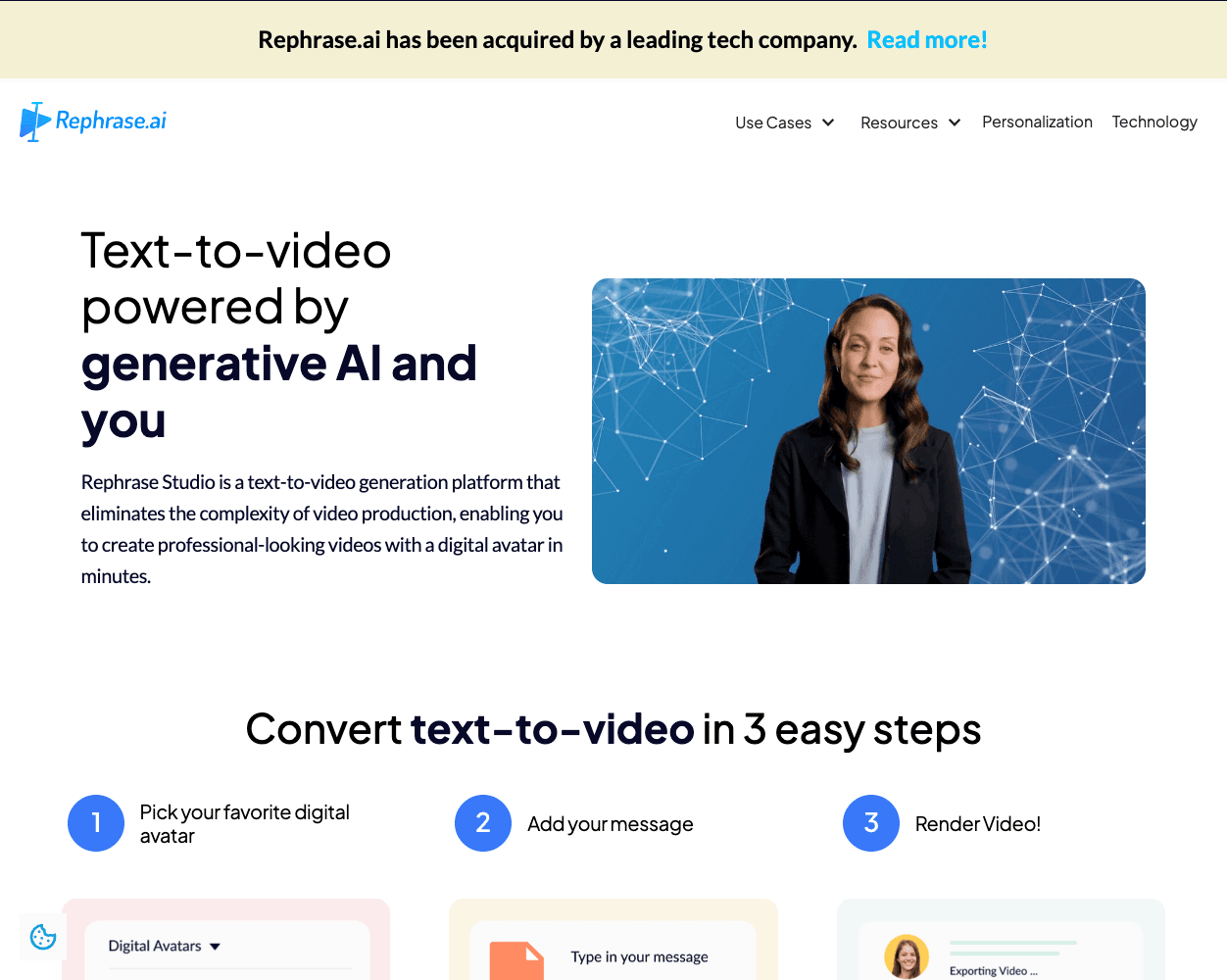 Rephrase.ai screenshot