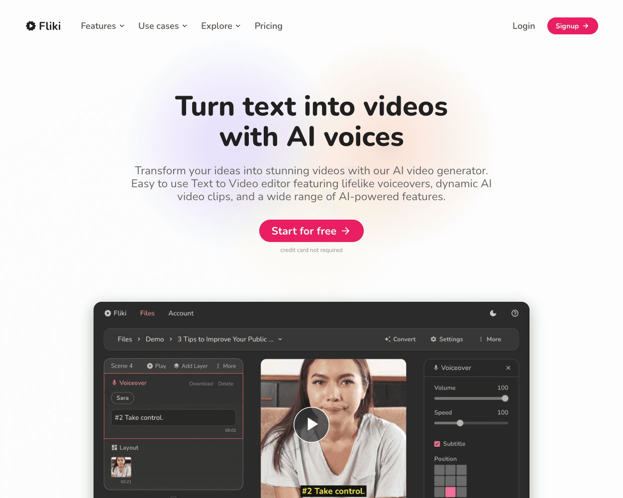 Fliki screenshot