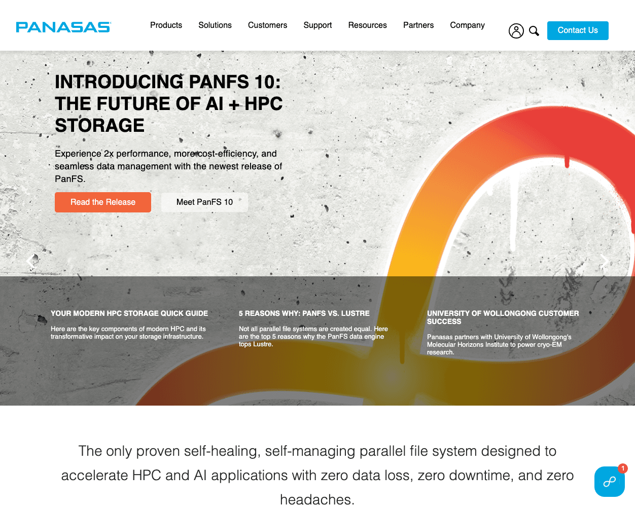 Panasas screenshot